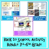 Back to School Activities Bundle 3rd - 6th Grade