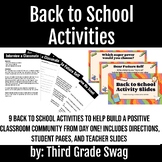 Back to School Activities Bundle | 9 Activities for Back t