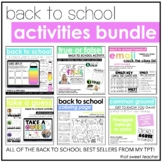 Back to School Activities Bundle | First Week Activities