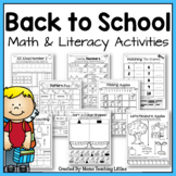Back to School Activities Bundle - Math and Literacy