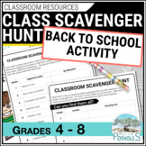 Back to School Activities: Classroom Scavenger Hunt - Firs