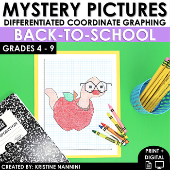 Preview of Back to School Activities Coordinate Graphing Mystery Pictures | Early Finishers