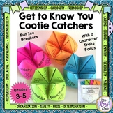 Back to School Activities Cootie Catcher Get to Know You I