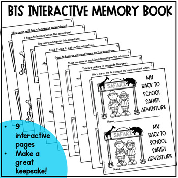 Printable back to school memory book - Projects with Kids