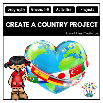Preview of Create a Country Project Country Research Report Geography Activities Map Skills