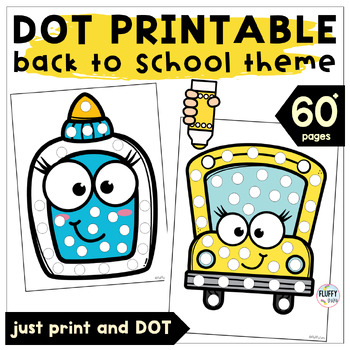 Preview of Dot Marker and Bingo Dauber Printables for Summer Back to School Activities