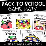Back to School Activities | Editable Content Game Mats