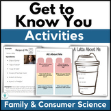 Back to School Activities - Family Consumer Science  High 