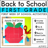 Back to School Activities First Grade | First Week of School
