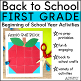 Back to School Activities First Grade - First Week of School