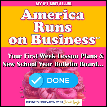 Preview of Back to School Activities First Week Business Lesson - America Runs on Business