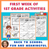 Back to School Activities | First Week of First Grade Worksheet