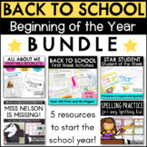 Back to School Activities - First Week of School - Beginni