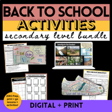 Back to School Activities First Week of School Resources f