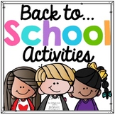 Back to School Activities - First Week's Lesson Plans