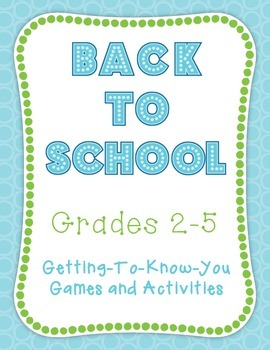 Back to School Activities, Games, and Icebreakers for Grades 2-5