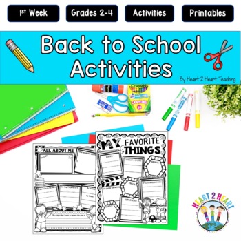 Preview of Goal-Setting Worksheets Students Template for 1st Week of School