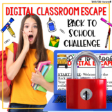 Activities for Back to School Digital Escape Room