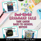 Real-World Grammar Fails, Back-to-School Proofreading Task Cards