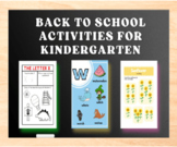 Back to School Activities Kindergarten