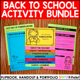 Back to School Activities Kindergarten Flipbook, Handouts 