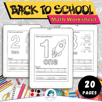 Preview of Back to School Activities "Math Worksheet" First Week of School