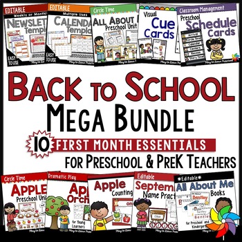 Preview of Back to School Activities | Mega BUNDLE for Preschool and Pre-K