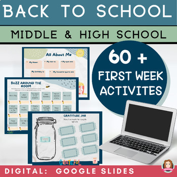 Preview of Back to School Activities Middle School & High | All About Me | Icebreakers |SEL