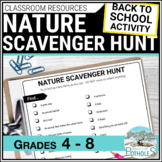 Back to School Activities: Nature Scavenger Hunt - Spring or Fall