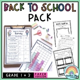 Back to School Activities Pack - 1 to 2  {Paper} Australia