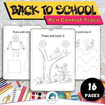 Preview of Back to School Activities "Pen Control_tracing" First Week of School