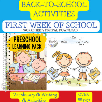 Preview of Back to School Activities, Prek, First Week of School  Beginning of the Year Kit