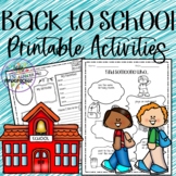 Back to School Activities Printables