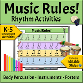Back to School Activities Teaching Music Classroom Rules -