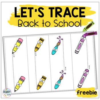 Preview of Back to School Activities Tracing Lines for Preschool