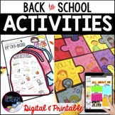 First Week of School Back to School Activities, All About 