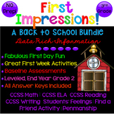 Back to School Activities and Assessments! First Day Fun T