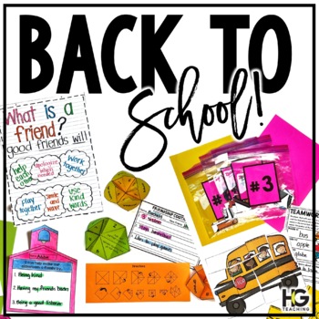 Preview of Back to School Activities and Games | Our Class is a Family