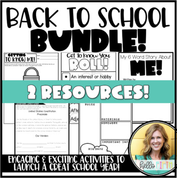 Preview of Back to School Activities and Ice Breaker BUNDLE