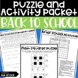 Back to School Activities and Logic Puzzles