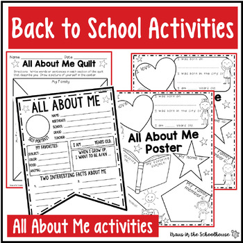 Back to School Activities and Worksheets | First Weeks of School Activities