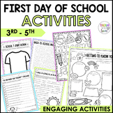Back to School Activities for 3rd - 5th Grade | First Day 