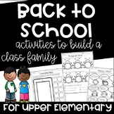 Back to School Activities for Building a Class Family