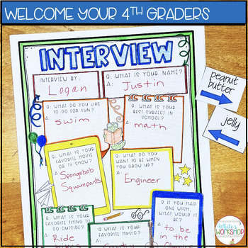 First Day of School Activities 4th Grade by White's Workshop | TpT