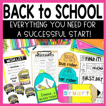 Preview of Back to School Activities for Kindergarten & 1st Grade - First Week of School