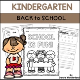 Beginning of the Year Kindergarten Activities Back to Scho