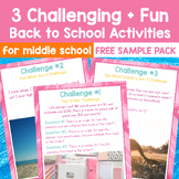 Back to School Activities for Middle School | First Day Fu