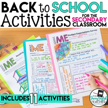 Preview of Back to School Activities for Secondary - First Week of School - PRINT & DIGITAL