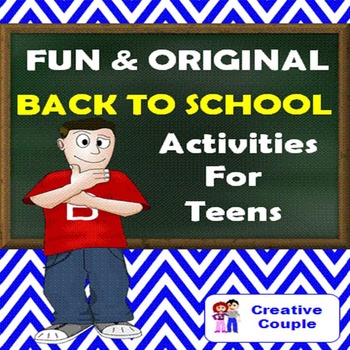 Preview of Back to School Activities  for TEENS - FUN AND ORIGINAL