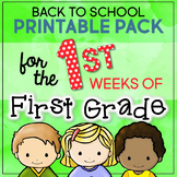 Back to School Activities for the First Weeks of First Grade